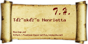 Tüskés Henrietta névjegykártya
