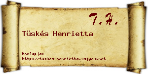 Tüskés Henrietta névjegykártya